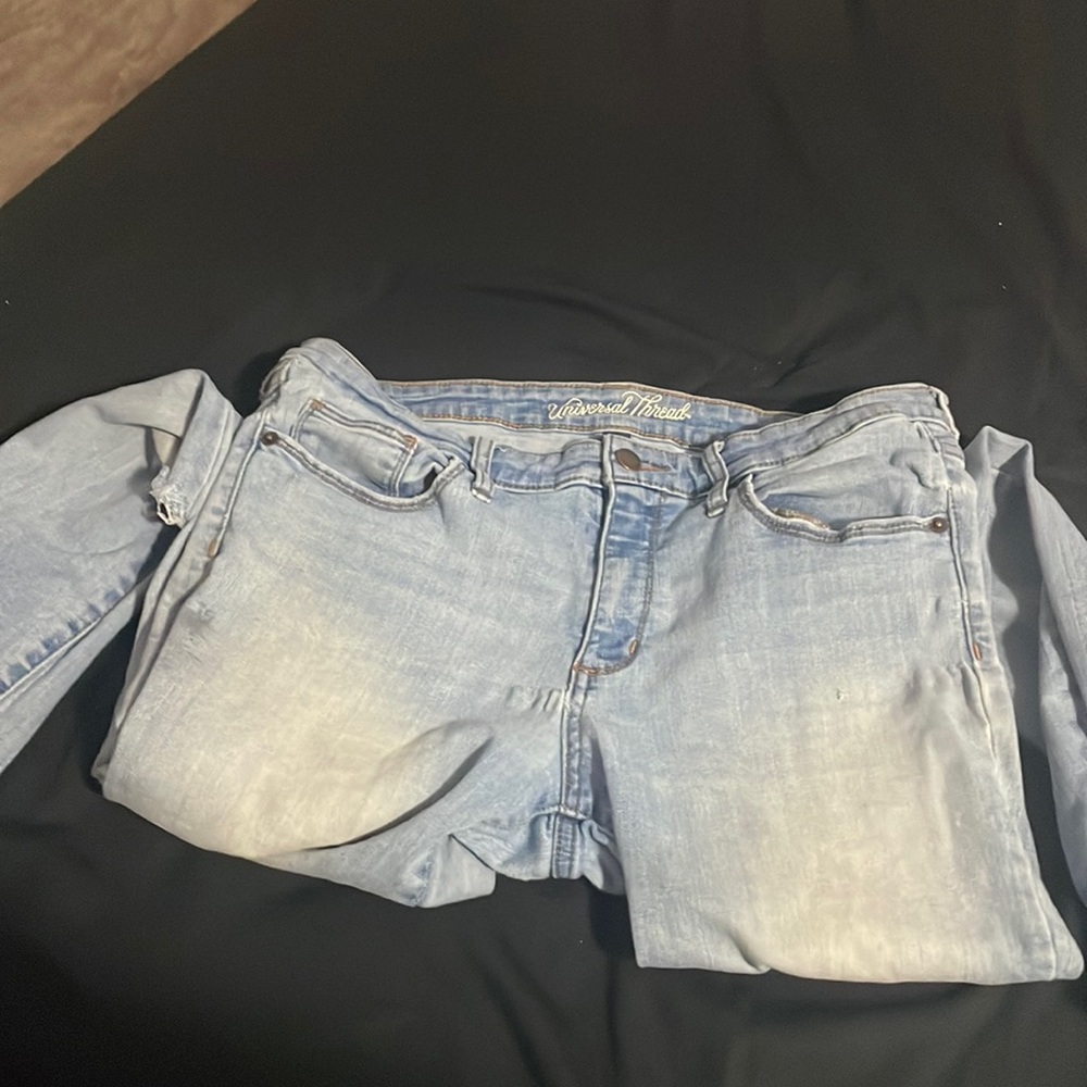 Worn skinny jeans